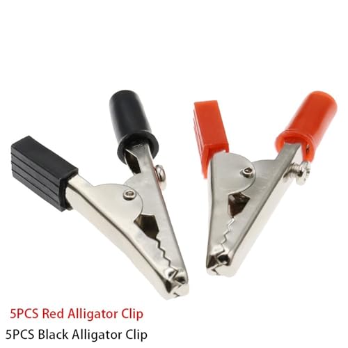Pinzas de cocodrilo aisladas para conector banana de 4mm con mango de plástico rígido 2