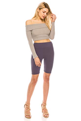 Image of ALWAYS Women's High Waist Bike Shorts - Athletic Workout Tummy Control Stretch Running Yoga Pants