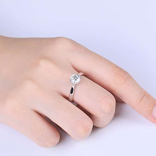 Bague moissanite 1ct solitaire argent 925 classique Daesar