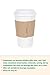 CucinaPrime 100 Pack Paper Coffee Hot Cups WHITE with Travel Lids and Sleeves - 16OZ