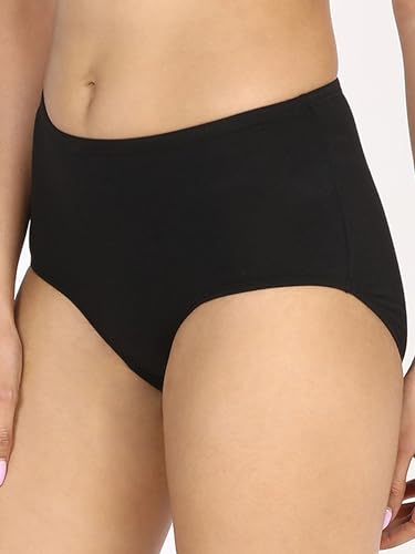 Image of NYKD (NYP104 Comfortable & Breathable Cotton Panty Set for Women (Pack of 3) | High Rise & Full Coverage Brief with Anti Odor Properties | Super Soft & Concealed Elastic for All Day Comfort