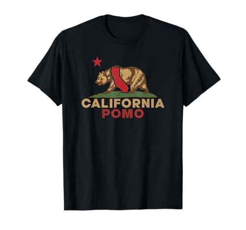 Pomo California Vintage Bear Retro State Pride T-Shirt