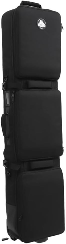 Double Rolling Ski Bag, Waterproof Snowboard Bags with Wheels Roller Snowboard Bag for Air Travel, Fit Single Ski/2 Sets Skis, Helmet, Jacket&Boots