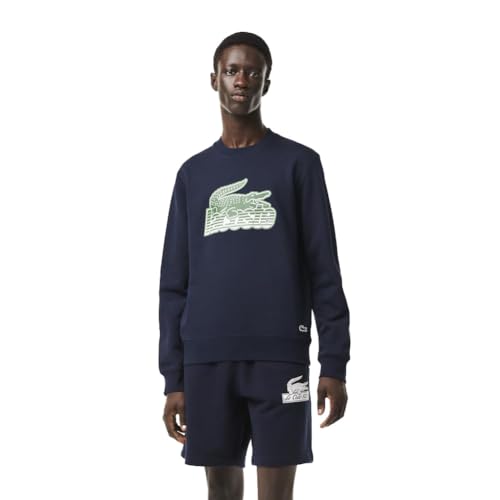 Lacoste Men's Neo Heritage Crew Neck Sweat, Blue, Medium