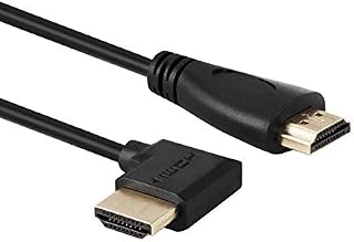 Baolongking HDMI Cable,90 Degree Gold Plated High Speed HDMI Male to Male Left Angle Cable 60Hz, 4K 2K (M/M Straight-Left) (1m)