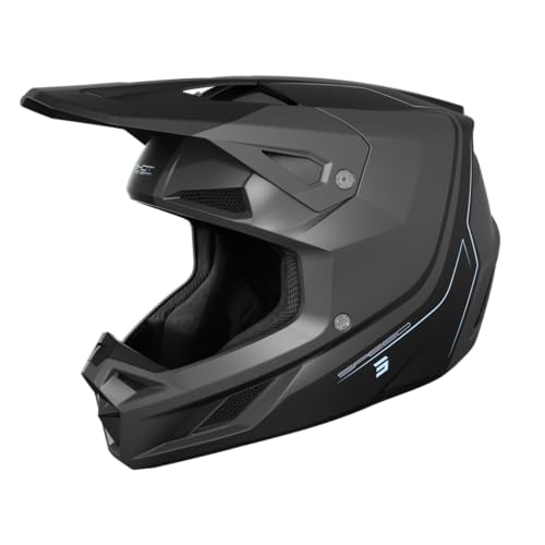 Shot Race Gear Speed Motocross Helm ECE 22.06 und DOT Zertifiziert - Cross Helm mit SRS verstärkte Schale - 14 Belüftungslöcher für EIN effektives Belüftungssystem - Abnehmbare Polsterung, waschbar
