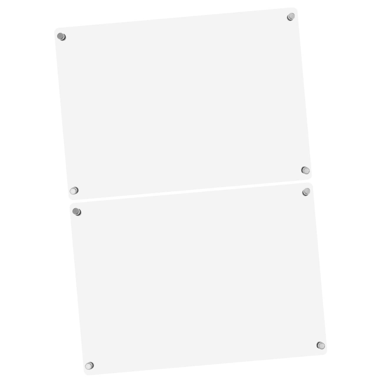 STOBOK 2pcs Practical Notepad Planner Board Fridge Blank Whiteboard Dry for Wall Erasable Kitchen Refrigerator Erase Shopping Acrylic Reminder Clear Message List