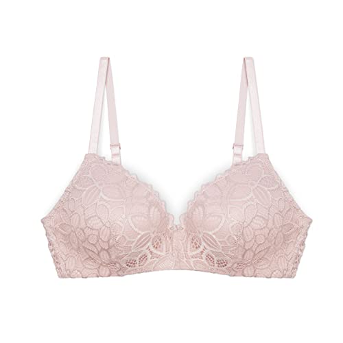 4 Pack Wirefree Bra - Women's Flexible Soft Foam Wireless No Wire Soft Pad T Shirt Bra Value Pack (Lace, 36Dd) #TOP5