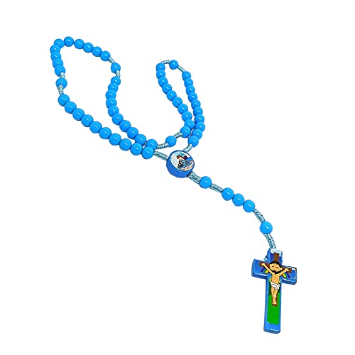 Terço Infantil Terço Da Criança Para Meninos Azul Devotos Mirins Meu Primeiro Terço Anjo da Guarda