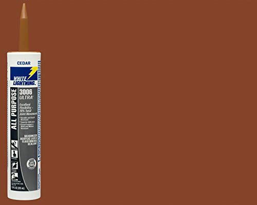 Image of White Lightning W11006010 3006 Ultra All Purpose Elastomeric Sealant, Cedar, 10 fl. oz.