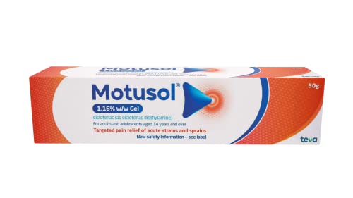 Motusol 1.16% w/w Gel 50g - Targeted Pain Relief of Joints & Muscles in Acute strains & sprains
