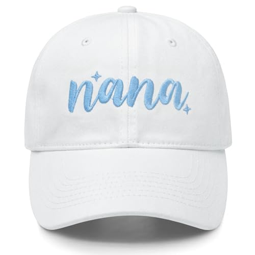 Nana Grandma Nonna Hat for Women - Adjustable Washed Baseball Caps - Perfect Grandma Gift for Everyday Wear