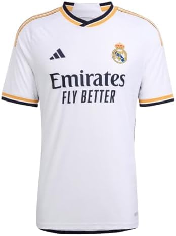 adidas Men's Soccer Real Madrid 23/24 Authentic Home Jersey - A Legendary Combination of Style and Comfort (as1, Alpha, l, Regular, Regular) White