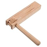 Wooden Ratchet Noise Maker – Traditional Handheld Percussion Instrument for Sports Events, Birthday Parties...