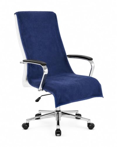 Image of ROMAN HOME Car & Office Chair Towel with 2 Tie Knots| Super Soft 400 GSM (1, Blue)