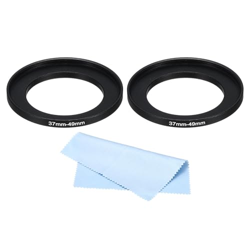 PATIKIL 37mm-49mm Metal Step Up Ring with Cleaning Cloth