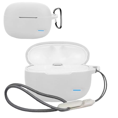 For Earfun Air Mini 2 �P�[�X �_�炩�ȃV���J�Q���̃X�|�[�c�N�[���ȃf�U�C�� �Ռ��z�� �h�� �h�o �y�� �����h�~�p�̃t�b�N�𓋍ڂ��� �X�����\�t�g �P�[�X�J�o�[ Earfun Air Mini2 �J�o�[�i�z���C�g�j