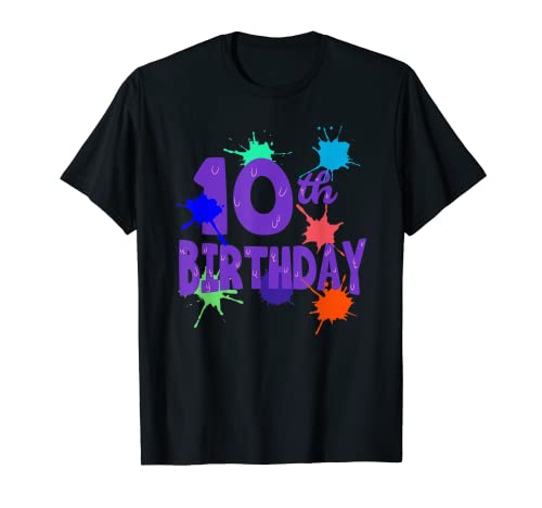 Paintball divertido regalo de 10 años para fiesta de cumpleaños para niños Camiseta