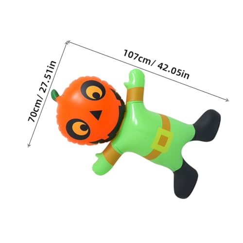 Citrouille gonflable Halloween de 1m20 avec lumières led intégrées pour décoration extérieure - 3