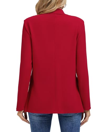 MINTLIMIT Long Sleeve Blazer Jackets for Women Shoulder Pad Button Front Notch Lapel Casual Lightweight Blazers with Pockets2