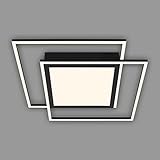 briloner - plafoniera led, lampada da soffitto led, lampada centrale a led, luce bianca calda, 5800 lumen, commutabile separatamente, nero