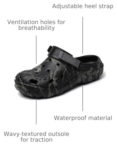 Image of YUKTOPA Men's Clogs Outdoor Athletic Sports Sandals Adult Slip On Garden Shoes Summer Water Beach Shoes Casual Slippers Lightweight Breathable Non Slip