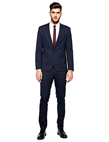 Costume de bureau classique 2 boutons pour hommes avec veste et pantalon élégants