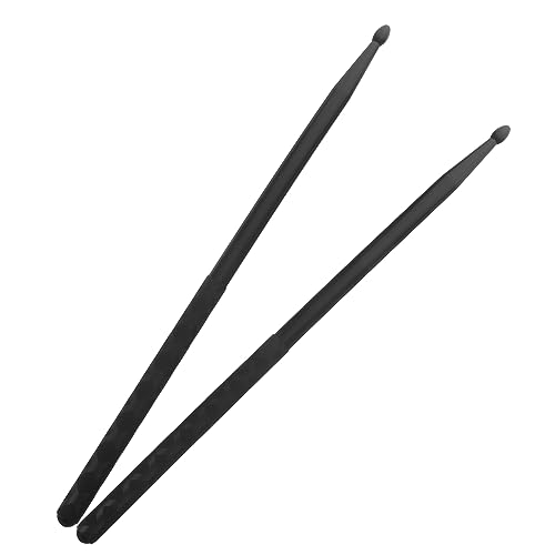 Baquetas para batería Abaodam, 1 par, ligeras, para práctica en baterías electrónicas y tradicionales, material nailon, color negro miniatura 1
