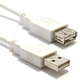 USB 2,0 Haute Vitesse câble d'extension Rallonge Cordon A Fiche Vers Femelle Blanc 2 m [2 mètre/2m]
