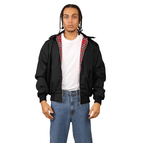 Janisramone Men's Harrington Jacket - Retro Bomber