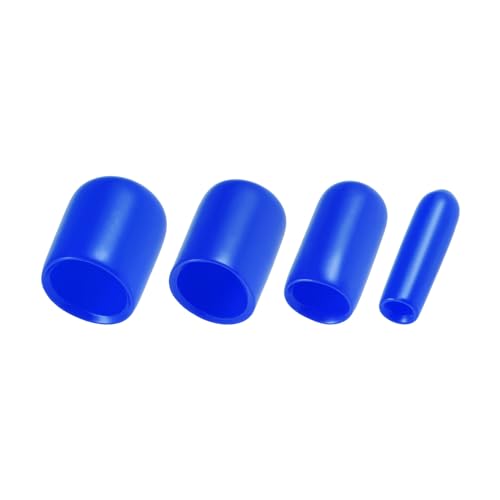 Image of uxcell 80pcs Round Rubber End Caps 1 /8 inch 1 /4 inch 3 /8 inch 1 /2 inch Blue Vinyl Cover Screw Thread Protectors Assortment Kit(3mm 6mm 9mm 12mm)