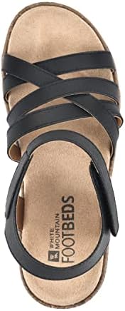 WHITE MOUNTAIN Shoes Conquer Women's Platform Sandal, Black/Burn/Smooth, 8 M | Image 3