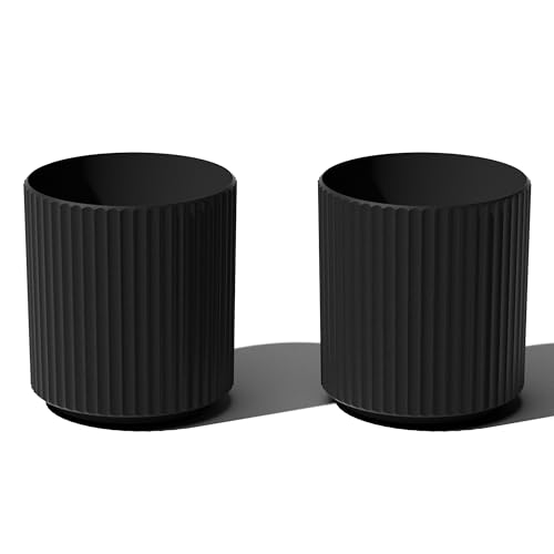 Veradek Demi Series Round Planter for Porch, Patio, Backyard | Durable Plastic-Stone...