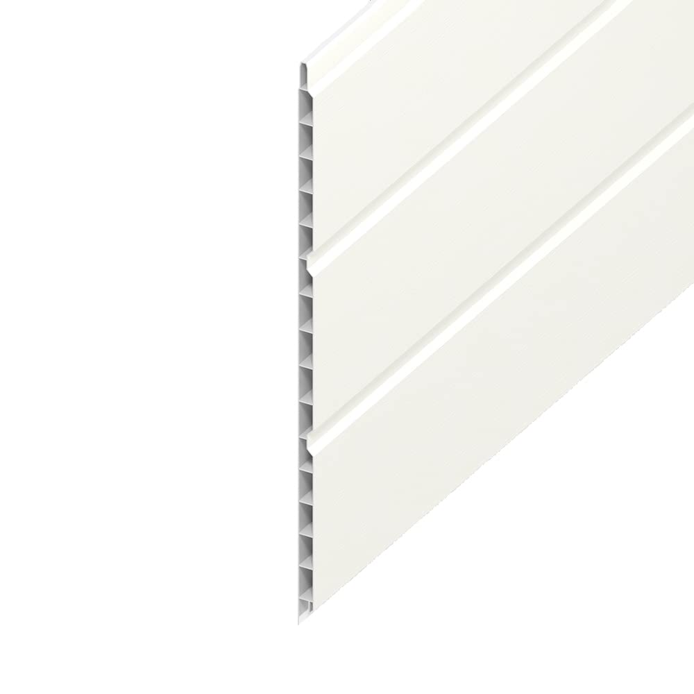 300mm x 5m White Hollow Soffit Board