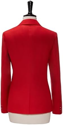 Women Suits Office Work 3 Pieces Set Lady Blazer Formal Business Suit Wedding Tuxedos Party (Blazer+Vest+Pants)(Blue,6)