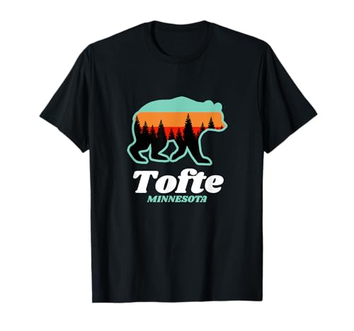 Tofte Minnesota Skiing Snowboarding Bear T-Shirt