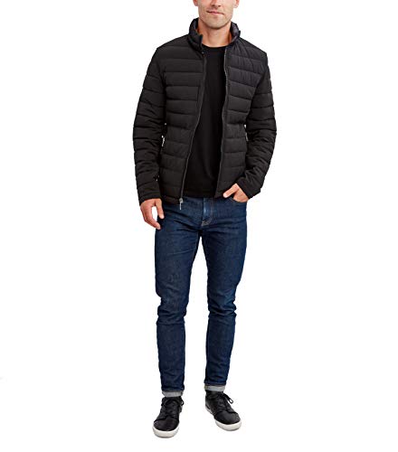 Image of Nautica Men's Reversible Quilted Puffer Jacket -Midweight Mechanical Stretch Winter Coat