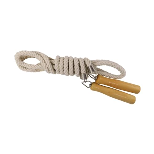 Menolana Skipping Rope Jump Rope Portable Practical Multiplayer Game with Wooden Handle for Team Group Workout Fitness Outdoor Sports, 3m