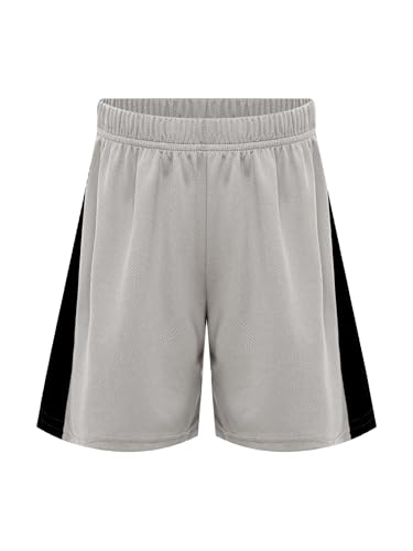 Kids Boys Color Block Sports Shorts Quick-Dry Mesh Athletic Shorts for Soccer Basketball Running Workout3