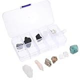 Gatuida 1箱 小学生向け地質学教育用鉱石標 入り 多様な天然鉱物採集キット 教室学習対応 クォーツ 雲母 岩塩 蛍石 鉄鉱石など標観察用