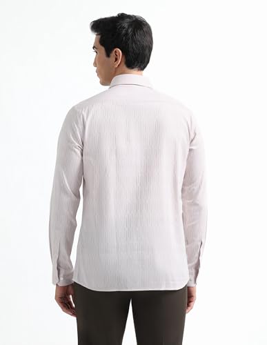 Image of Arrow Checked Slim Fit Mens Formal Shirt - Cotton, Breathable & Comfortable, Full Sleeves Shirts for Men