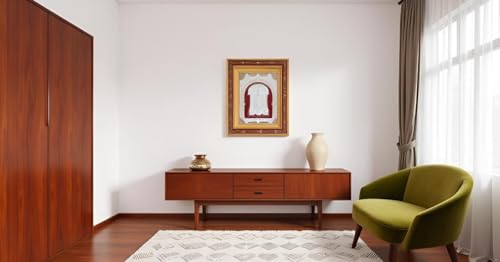 Image of 999 Pure Silver Tirupati Balaji Frame | Divine Home Decor | Wall Mount Square Photo for Gift, Wooden PhotoFrame for OfficeDecor, SilverGift Items, | hangingframe (10.50 inch x 9 inch Inch)