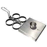 Rattleware Stainless Steel Commercial Egg Rings for Frying Eggs - 4 Ring Set