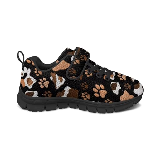 SYtrade Girls Christmas Casaul Shoes Single Buckle Tennis Sneaker Black Sole2