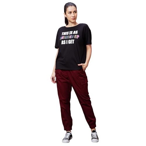 Image of Globus Women White Printed Boxy Fit Casual T-shirt-3638274001