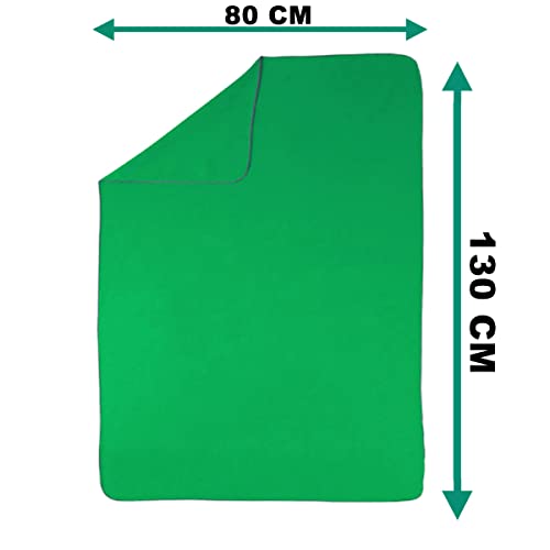 Image of Quick Dry Microfibre Towel for Hand Face Bath (Large, Sea Green) 80X130cm Size
