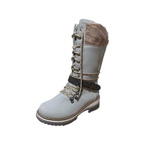 Genérico Botas Agua Mujer For Women Ankle Boots Short Boots Single Shoes For Ladies Casual Shoes Botas Vestir Mujer (White, 37)