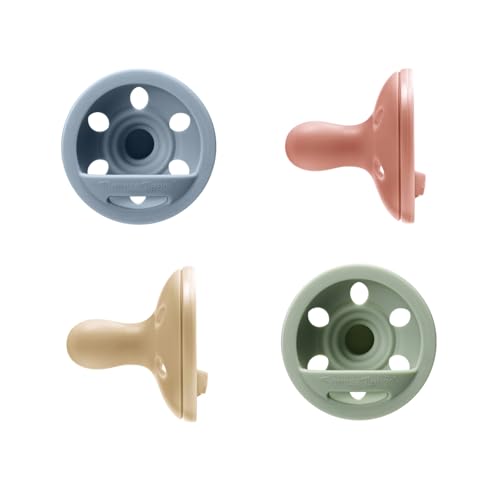 Image of Tommee Tippee Breast-Like Pacifier, Lightweight, One-Piece Silicone Design, Symmetrical Nipple, 6-18m, 4 Pack