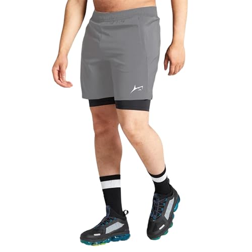 Image of PROSHARX 2 in 1 Active Dual Shorts with Inner Tights Layer | Men's Double Layer Short for Running, Gym & Sports