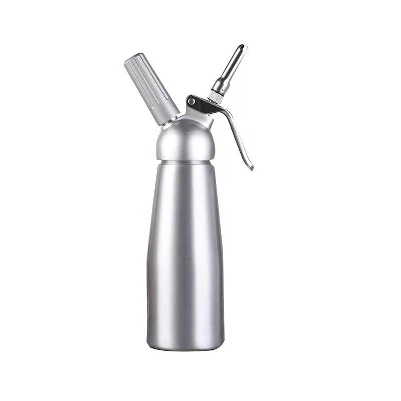 Dispenser per panna montata, grande capacità, in acciaio inox, per dessert, bevande e cottura, facile da pulire, strumento professionale per montare (ugello in acciaio inox)